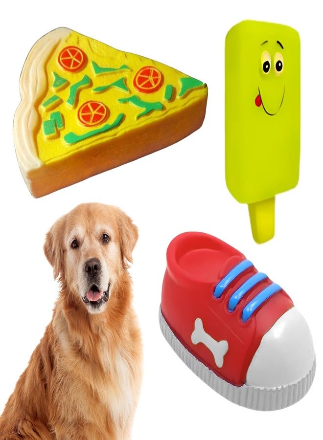 Sage Square Premium Squeaky Toy Combo for Dogs - Durable, Chewable, Rubber Toys, Multiple Fun Shapes & Colors for Interactive Play, Teething Relief, Keeps Entertained, Happy (Combo No. 7) - Image 1